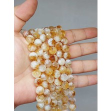 Yaşam Tohumu Sitrin Taşı Faset Kesim Dizi 10 mm (35-36CM) (52832)