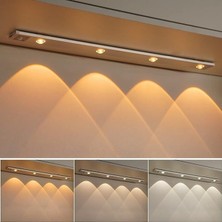 Full Reyon 60 Cm, Sensörlü, Şarjlı, 3 Işık Renkli, Alüminyum Kasa, Işık Desenli, Çok Amaçlı Modern LED Aplik