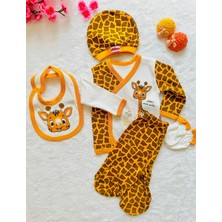Çikibom Zürafa Desenli 5li Bebek Takım