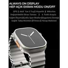 Watch 8 Ultra WSX9 49mm Akıllı Saat Sesli Görüşmeli 7 Spor Kordon ve Koruma Kılıfı 100+SPOR Modu Sağlık Takibi Fitness Android İos iphone Huawei Uyumlu 9