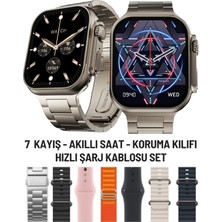 Watch 8 Ultra WSX9 49mm Akıllı Saat Sesli Görüşmeli 7 Spor Kordon ve Koruma Kılıfı 100+SPOR Modu Sağlık Takibi Fitness Android İos iphone Huawei Uyumlu 9