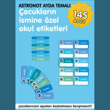 Etiketim Astronot Ayda Okul Etiketi