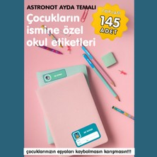 Etiketim Astronot Ayda Okul Etiketi