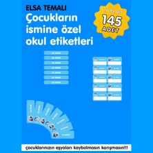 Etiketim Elsa Temalı Ismeözel Okul Etiketi