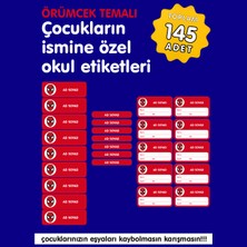 Etiketim Örümcek Adam Temalı Isme Özel Okul Etiketi