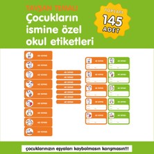 Etiketim Tavşan Temalı Isme Özel Okul Etiketi