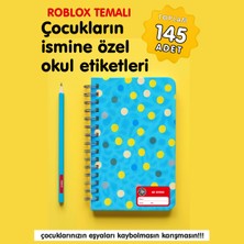 Etiketim Roblox Temalı Isme Özel Okul Etiketi