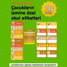 Etiketim Safari Temalı Isme Özel Okul Etiketi