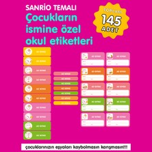 Etiketim Sanrio Temalı Isme Özel Okul Etiketi