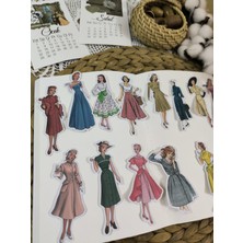 Selis Craft 50's Fashion Girl Tekli Sticker Set 02 Ajanda Planlayıcı