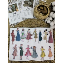 Selis Craft 50's Fashion Girl Tekli Sticker Set 02 Ajanda Planlayıcı