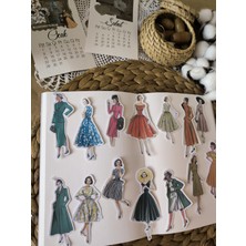 Selis Craft 50's Fashion Girl Tekli Sticker Set 01 Ajanda Planlayıcı