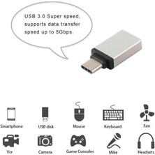 Apera MT49 USB 3.0 To Type-C Otg Dönüştürücü Adaptör iPhone ile Uyumlu 15 Android Macbook ile Uyumlu