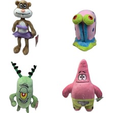 Shitai 25 cm Patrick Yıldız Sandy Gary Salyangoz Squidward Tentacle Eugene Bay Krabs Peluş Hayvan Çocuk Bebek Oyuncak (Yurt Dışından)