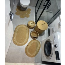 Bestiva Jüt,hasır,6 Lı,banyo Paspas Takımı,bohem Tarzı Banyo Takımı,iskandinav Paspas/sepet