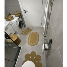Bestiva Jüt,hasır,6 Lı,banyo Paspas Takımı,bohem Tarzı Banyo Takımı,iskandinav Paspas/sepet