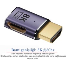 Polham Hdmi To 8k 60Hz Hdmi Çevirici Adaptör, 1k,2k,4k Hdmi Girişi 8k Hdmi Dönüştürücü Başlık