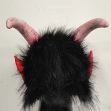 Janae Erkek Krampus Demon Maskesi Film Cosplay Koyun Boynuzu Şeytan Kafa Kapağı (Yurt Dışından)