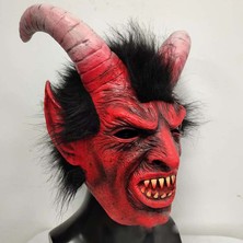 Janae Erkek Krampus Demon Maskesi Film Cosplay Koyun Boynuzu Şeytan Kafa Kapağı (Yurt Dışından)