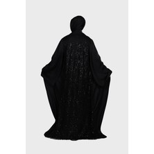 Harika Wear Işlemli Siyah Abaya Ferace