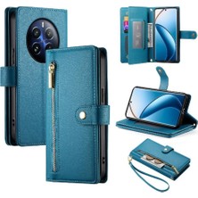 GX Boutique Realme 12 Pro Için Flip Case Crossbody Kayış Çok Fonksiyonlu Cüzdan Standı (Yurt Dışından)