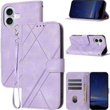 GX Boutique IPhone 16 Için Filp Durumda Tam Koruma Kickstand Anti Scratch Pu Deri (Yurt Dışından)