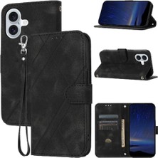 GX Boutique IPhone 16 Için Filp Durumda Tam Koruma Kickstand Anti Scratch Pu Deri (Yurt Dışından)