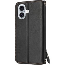 GX Boutique IPhone 16 Için Flip Case Kart Tutucu Anti Scratch Manyetik Kapatma Pu (Yurt Dışından)