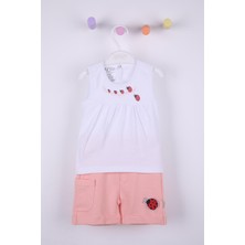 Pino Baby Uğur Böcek Baskılı Şortlu Kız Bebek Takım 3430