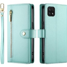 Colorful Shop Samsung Galaxy A22 5g / A22S 5g Crossbody Kayış Iş Için Flip Case (Yurt Dışından)