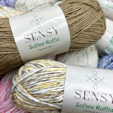 Sensy Premium Softee Raffia Yumuşak Kağıt Ip Rafya Ipi Tığ Ipi Çanta Ipi El Örgü Ipi Hobi Ipi