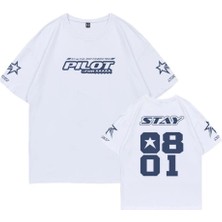 RBG Store Stray Kids 5-Star Pilot Baskılı Konser T-Shirt S - Siyah