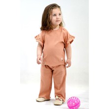 Kidaxi KD43017.KAŞKORSE Kolları Fırfırlı Tişört Patiksiz Alt Takım 6-9/9-12/18-24/24-36AY