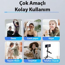 Polham 2in1 Kumandalı Selfie Çubuğu ve Tripod, Telefon, Fotoğraf Makinası Için 175 cm Titreme Önleyici Tripod