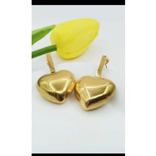 Devi Fashion Çelik Kalp Küpe