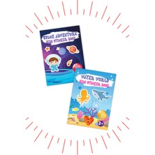 Space Mini Sticker Book - Water World Sticker Mini Sticker Book 2'li Set