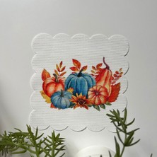 Decofav Kabak Sonbahar Temalı Desenli Kokteyl Peçetesi Kumaş