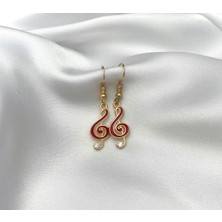 Herşey Nota Müzik Nota Temalı Sol Anahtarı Küpe
