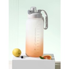 Fitmart 2 Litre Motivasyonlu Yüksek Kapasite Tritan Su Şişesi Suluk Spor Matara - Bpa Içermez