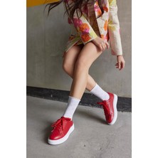 Nilufarr Julia Kırmızı  Deri Kadın Sneaker