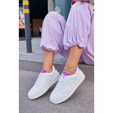 Nilufarr Marsel Beyaz Deri Kadın Sneaker