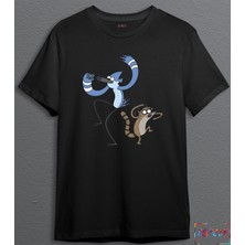 Bumeta Regular Show Sürekli Dizi Mordecai Rigby Dans Unisex T-Shirt 3043S