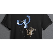 Bumeta Regular Show Sürekli Dizi Mordecai Rigby Dans Unisex T-Shirt 3043S