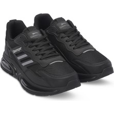 Slazenger ZION Erkek Sneaker Koşu & Yürüyüş Ayakkabısı Siyah / Koyu Gri