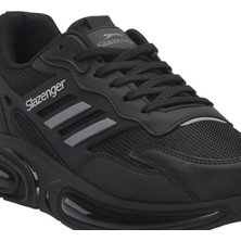 Slazenger ZION Erkek Sneaker Koşu & Yürüyüş Ayakkabısı Siyah / Koyu Gri