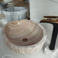 Sipahi Marble Onyx Mermer Oval Lüks Lavabo