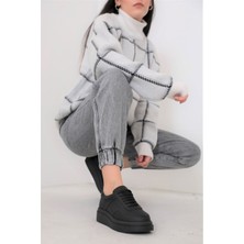 Nilufarr Jora Siyah Deri Kadın Sneaker