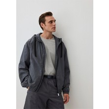 Mavı M0110366-80776 Koyu Denız Mavı Erkek Loose Sısme Mont