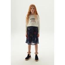 Beverly Hills Polo Club Kız Çocuk Desenli Etek 23FW0BHG303