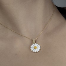 One Silver Gold 925 Ayar Gümüş Papatya Kolye
